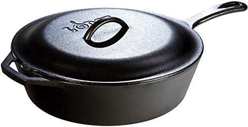 Lodge Pre-Seasoned Covered Deep Skillet 5 qt
