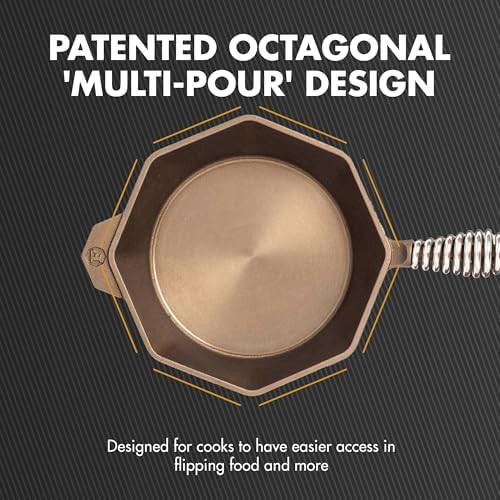 Octagonal Flaxseed Seasoned Cast Iron Skillet — photo 5