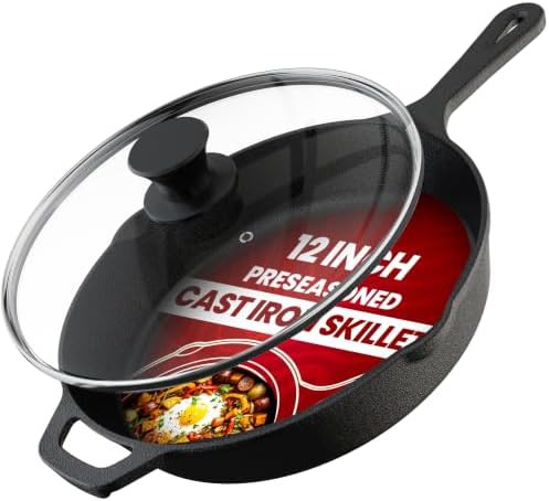 Twelve Inch Skillet with Glass Lid