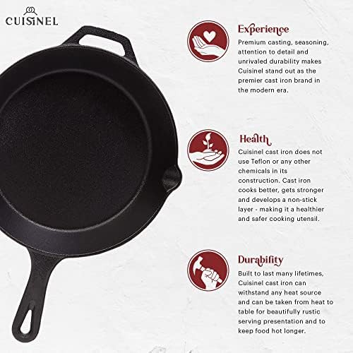 Four piece pre-seasoned cast iron skillet set — photo 3