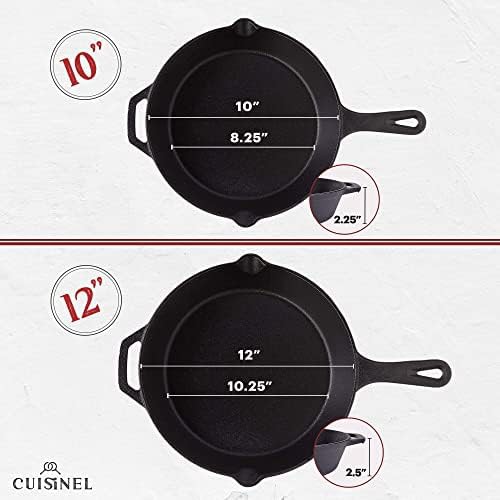 Four piece pre-seasoned cast iron skillet set — photo 5