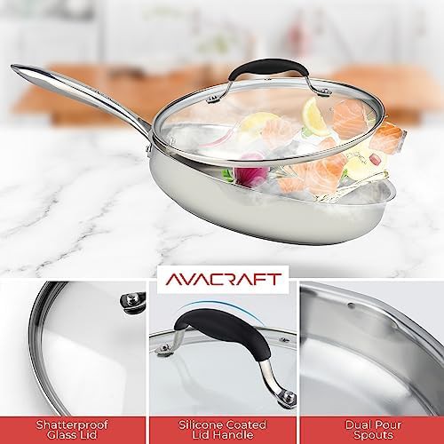 Stainless Steel 12 inch Pan with Lid — photo 4