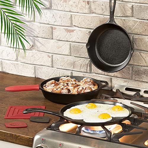 Three Piece Pre-Seasoned Cast Iron Skillet Set — photo 4