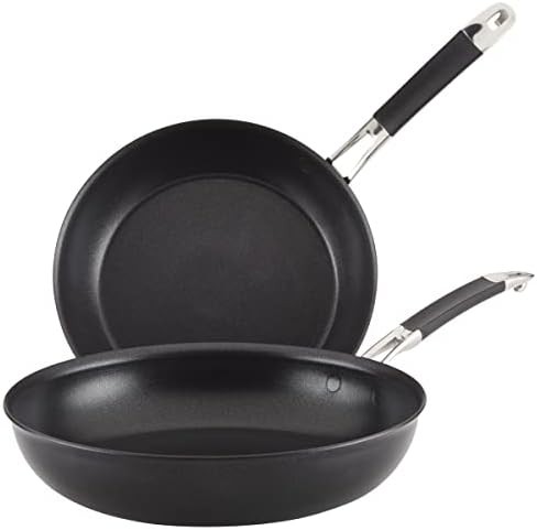 Smart stack hard anodized nonstick pan set