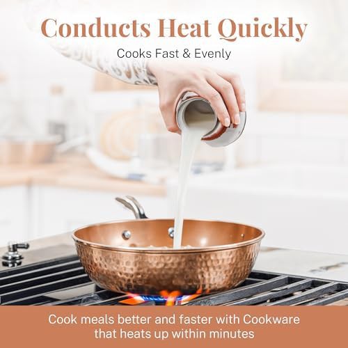 Hammered Copper Nonstick Frying Pan 12 in — photo 4