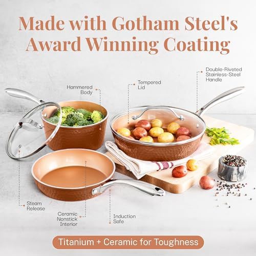 Hammered Copper Nonstick Frying Pan 12 in — photo 5