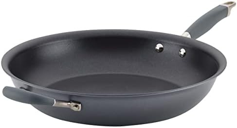 Moonstone hard anodized skillet with helper handle