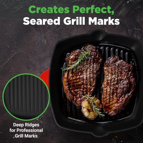 Enameled Cast Iron Square Grill Pan — photo 3