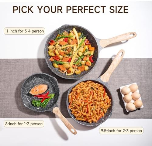 Dual Spout Nonstick Frying Pan Trio — photo 4