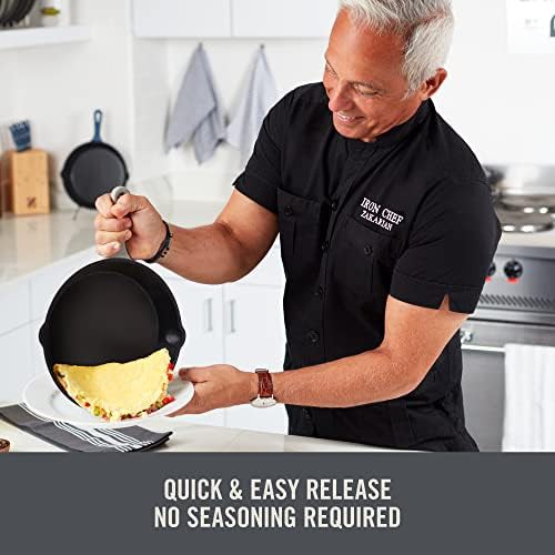 Blue titanium ceramic cast iron skillet — photo 4