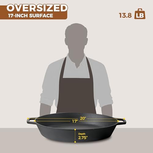 Large 17 Inch Dual Handle Skillet — photo 4
