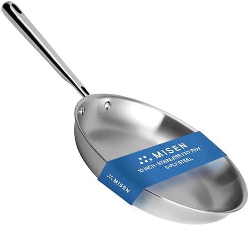 Five-ply stainless steel ten inch frying pan
