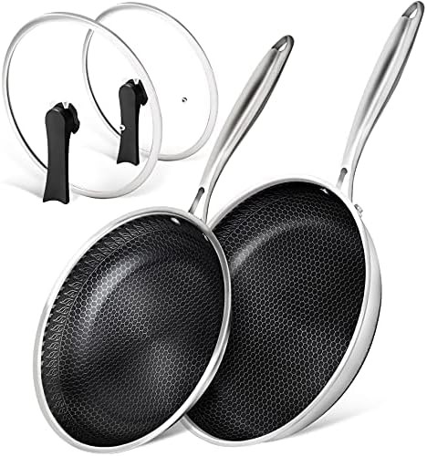 Honeycomb stainless steel nonstick induction set