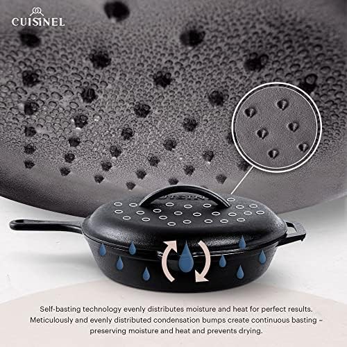 Pre-seasoned cast iron skillet with glass lid — photo 4