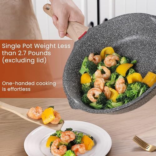 Granite nonstick skillet with glass lid — photo 3