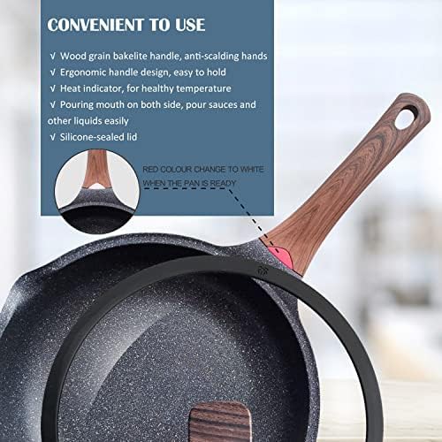 Deep Ceramic Nonstick Frying Pan with Lid — photo 4