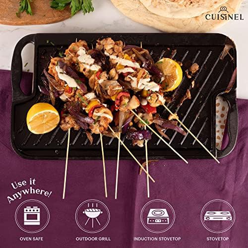 Reversible cast iron griddle and grill pan — photo 4