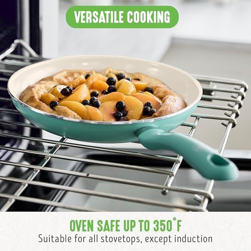 Turquoise Soft Grip Ceramic Nonstick Skillet — photo 4
