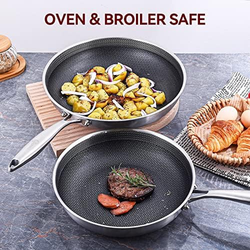 Hybrid nonstick tri-ply stainless steel pan set — photo 5