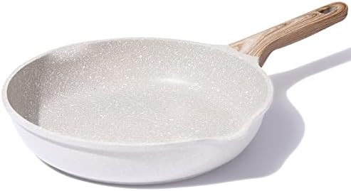 White granite nonstick stone frying pan