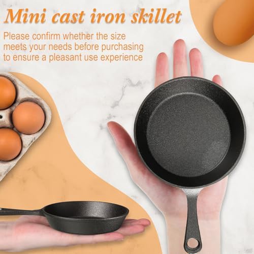 Ten set mini cast iron skillet black pans — photo 3