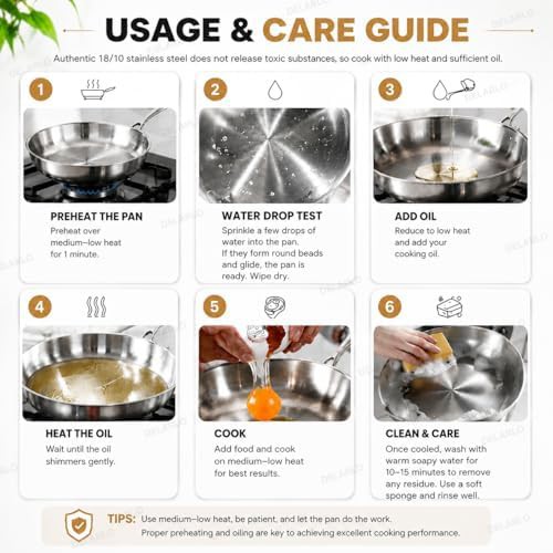 Tri-Ply Stainless Steel 12 Inch Pan with Lid — photo 3