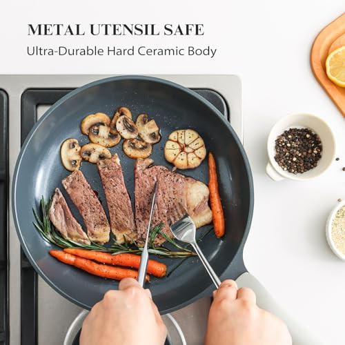 Gray ceramic nonstick frying pan 8 in — photo 3