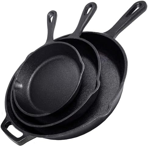 Heavy Duty Three Piece Skillet Set