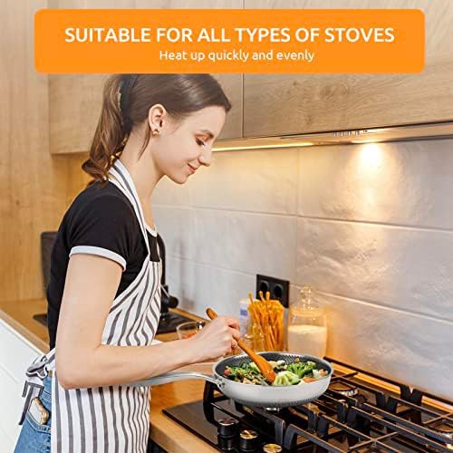 Stainless Steel Honeycomb Skillet with Lid — photo 4