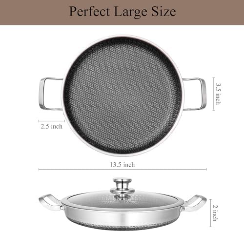 Stainless Steel Paella Pan with Glass Lid — photo 3