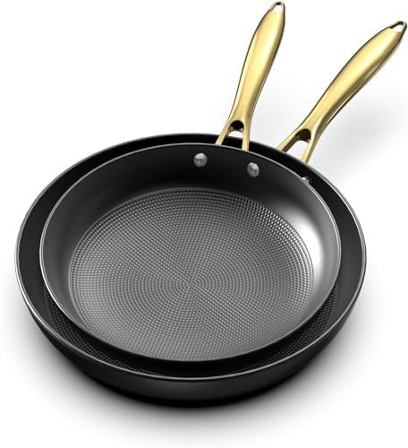 Honeycomb surface cast iron skillet set