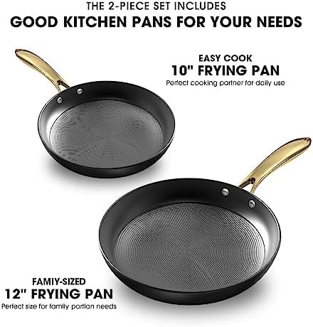 Honeycomb surface cast iron skillet set — photo 5