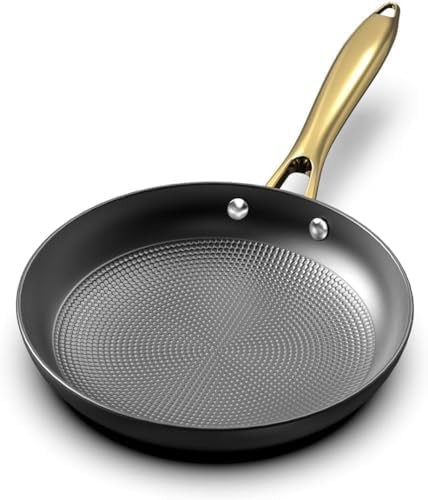 Eight inch honeycomb nonstick cast iron pan