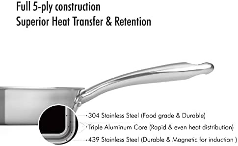 Stainless steel five ply induction pan — photo 4