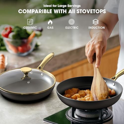 Three piece cast iron skillet set with lids — photo 3