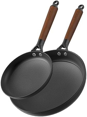 Two piece cast iron 8 and 12 inch set