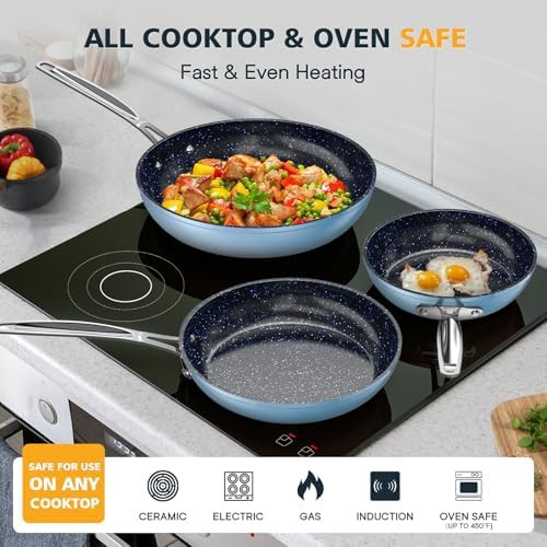 Forged Lightweight Three Piece Frying Pan Set — photo 5