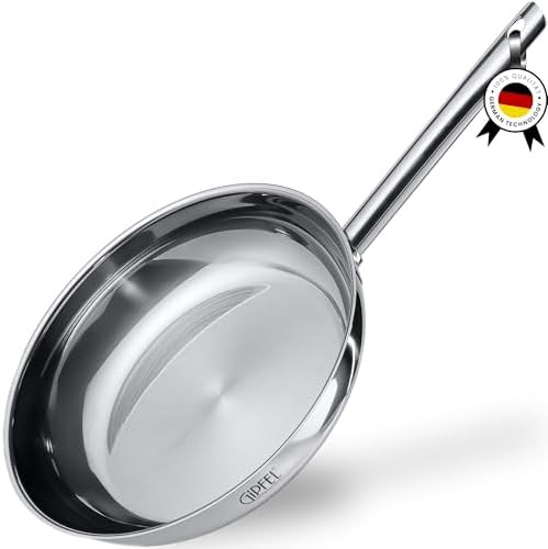 Uncoated Tri-Ply Stainless Steel 12 in Skillet