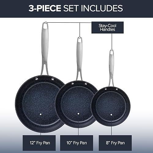 Triple Fry Pan Bundle with Forged Construction — photo 3