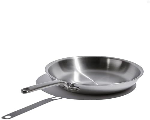 Twelve inch five ply stainless steel frying pan