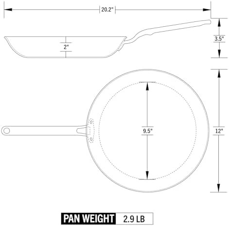 Twelve inch five ply stainless steel frying pan — photo 3