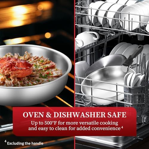Tri-Ply Stainless Steel Cookware Set with Removable Handles — photo 5