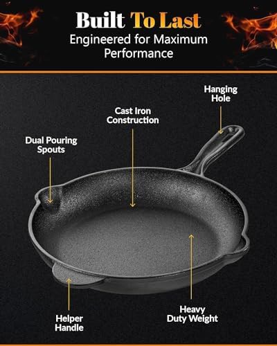 Pre-seasoned 12 inch cast iron frying pan — photo 4