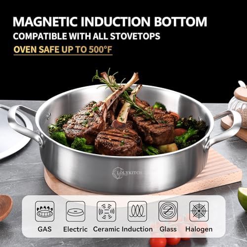 Stainless steel pan set with detachable handle — photo 3