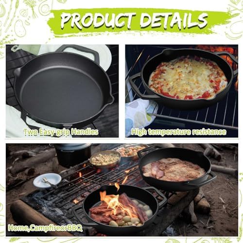Dual handle cast iron casserole dish — photo 4