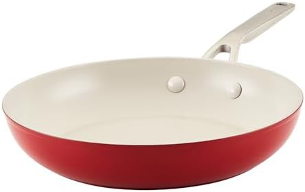 Empire red ceramic nonstick frying pan