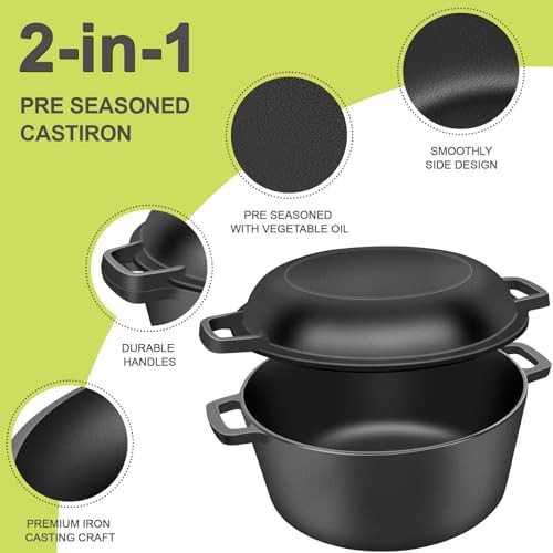 Cast Iron Dutch Oven with Skillet Lid — photo 4