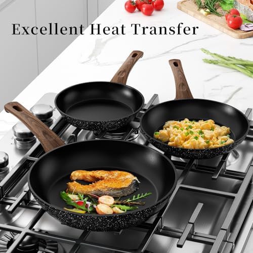 Ceramic Nonstick Three Piece Skillet Set — photo 3