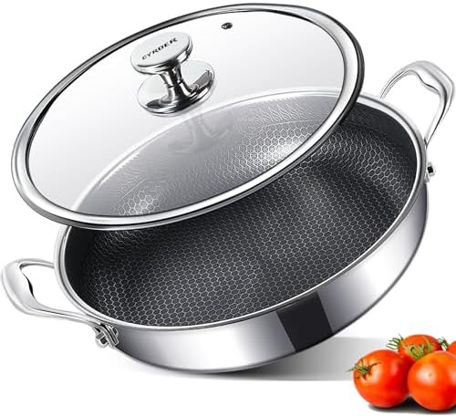 Hybrid Nonstick 12 inch Stainless Steel Pan