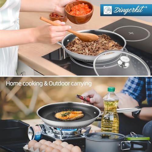 Stainless steel honeycomb nonstick skillet — photo 4